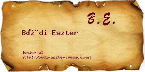 Bódi Eszter névjegykártya